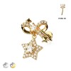MULTI CZ STAR WAND RIBBON THREADLESS (PUSH IN) 316L SURGICAL STEEL LABRET SET